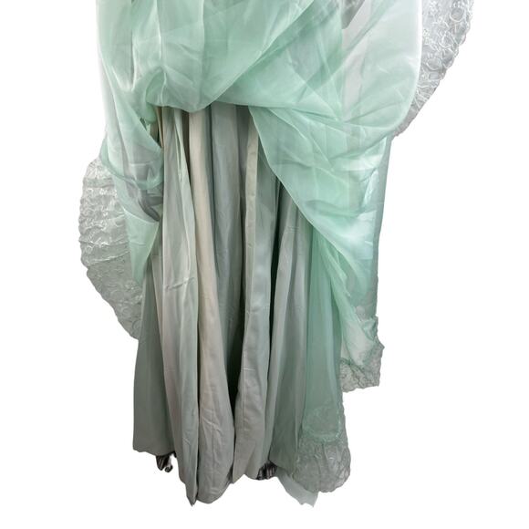 Vintage 1970s Nadine Formals Deadstock Chiffon Maxi Dress Size 9 - Picture 9 of 10